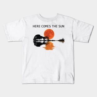 Here Comes The Sun Guitar Shadow Sunset T shirt Kids T-Shirt